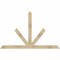 Ekena Millwork Saratoga Rough Sawn Timber Gable Bracket, Douglas Fir, 72"W x 45"H x 2"D x 4"F, 15/12 Pitch GBW072X45X0204SAR00RDF - alternate 1